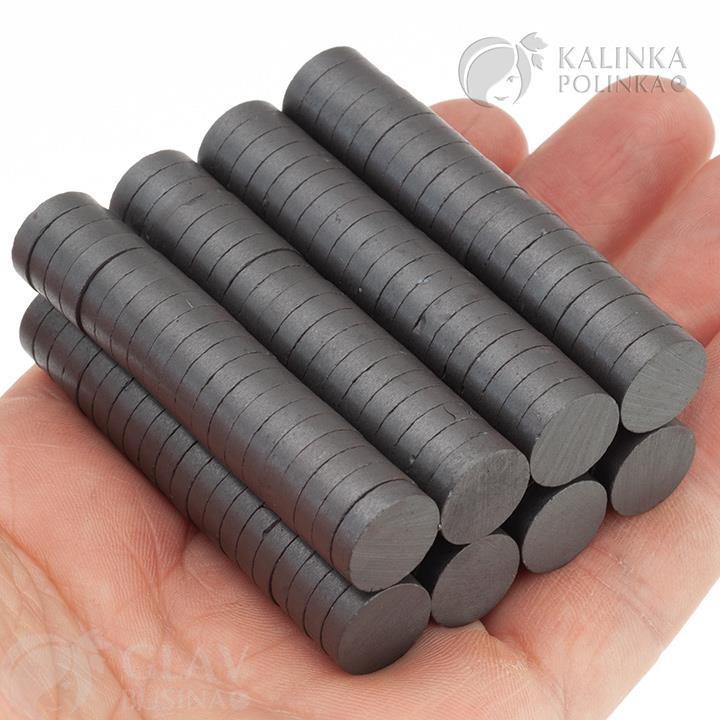 Ферритовые магниты для сувениров, двусторонние, размером 12x3 мм, круглые, упаковка.