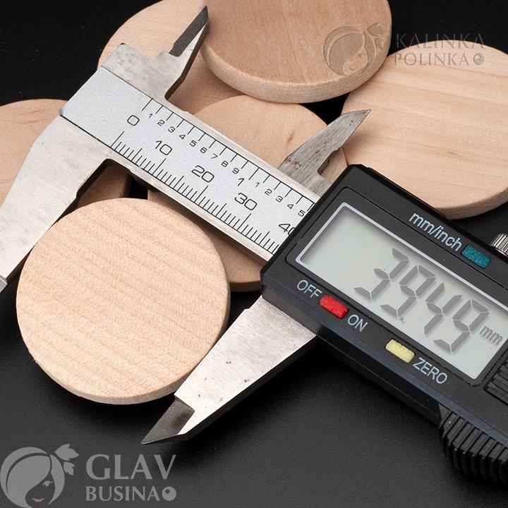 ОПТ (40 шт) Деревянные заготовки из бука для брошей, новогодних украшений и бижутерии, р-р 39х4.5мм.