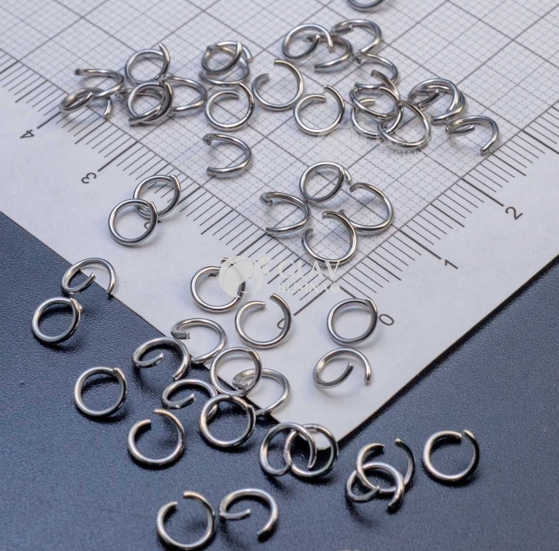 ОПТ (1000 шт) Соединительные колечки из хирургической стали, р-р 6х0.8 мм, долговечные.