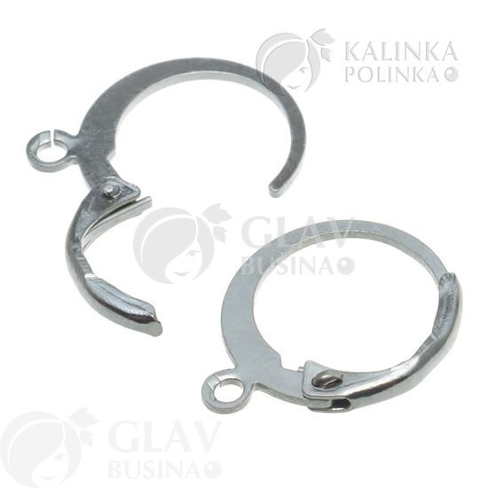 ОПТ (10 пар) Долговечные круглые швензы из хирургической стали с пружинной застёжкой, р-р 15х12мм, отв-е 1.5мм.