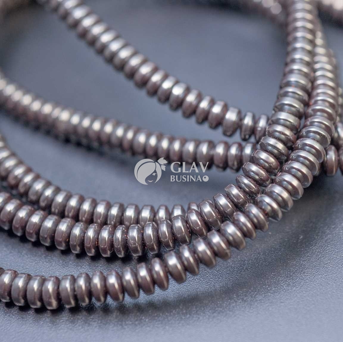 ОПТ (2500 бусин) Бусина немагнитного гематита, рондель, р-р 4х2мм, отв 1мм.