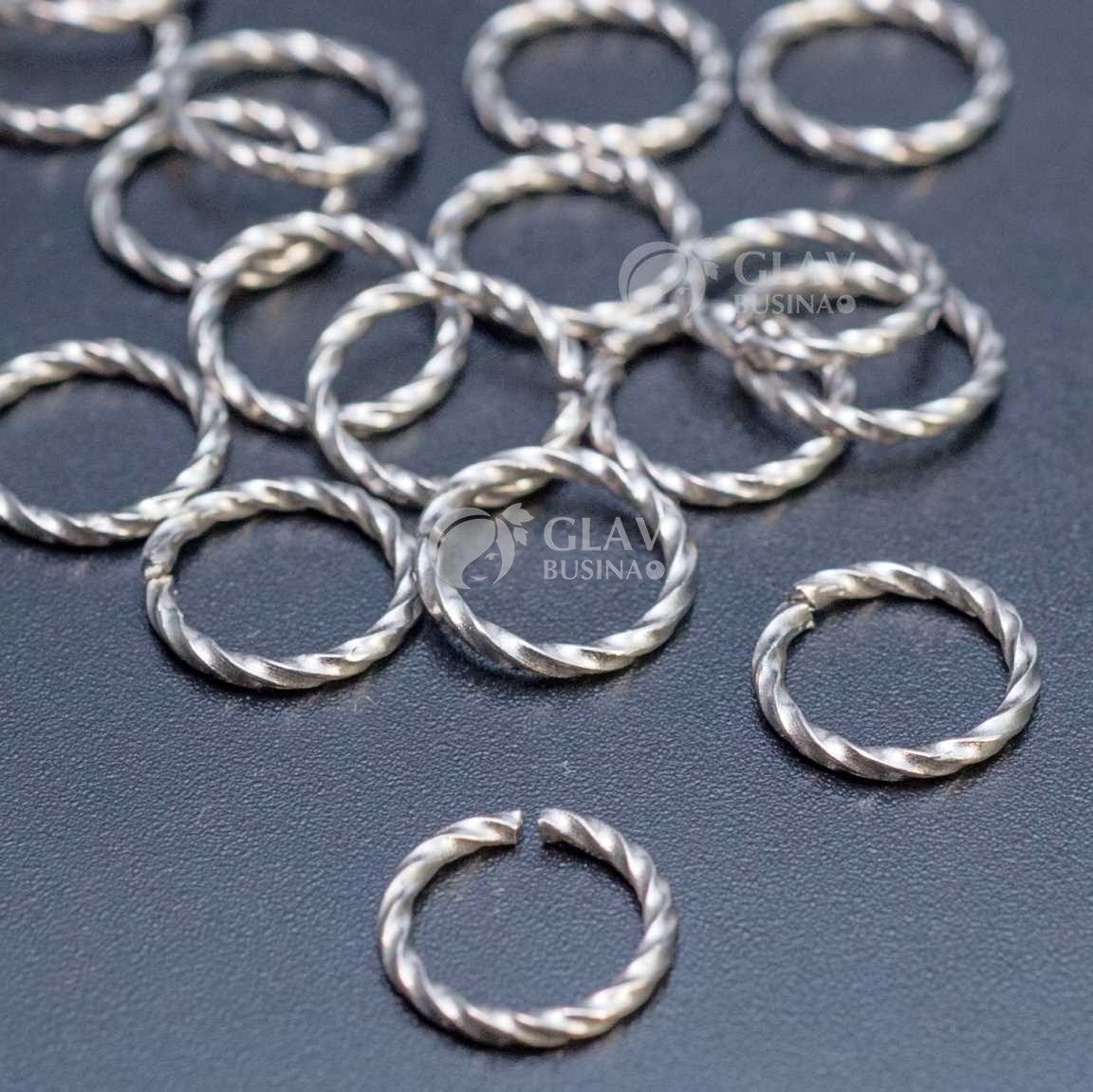 Колечки-коннекторы из хирургической стали, витые, 10х1.2мм.