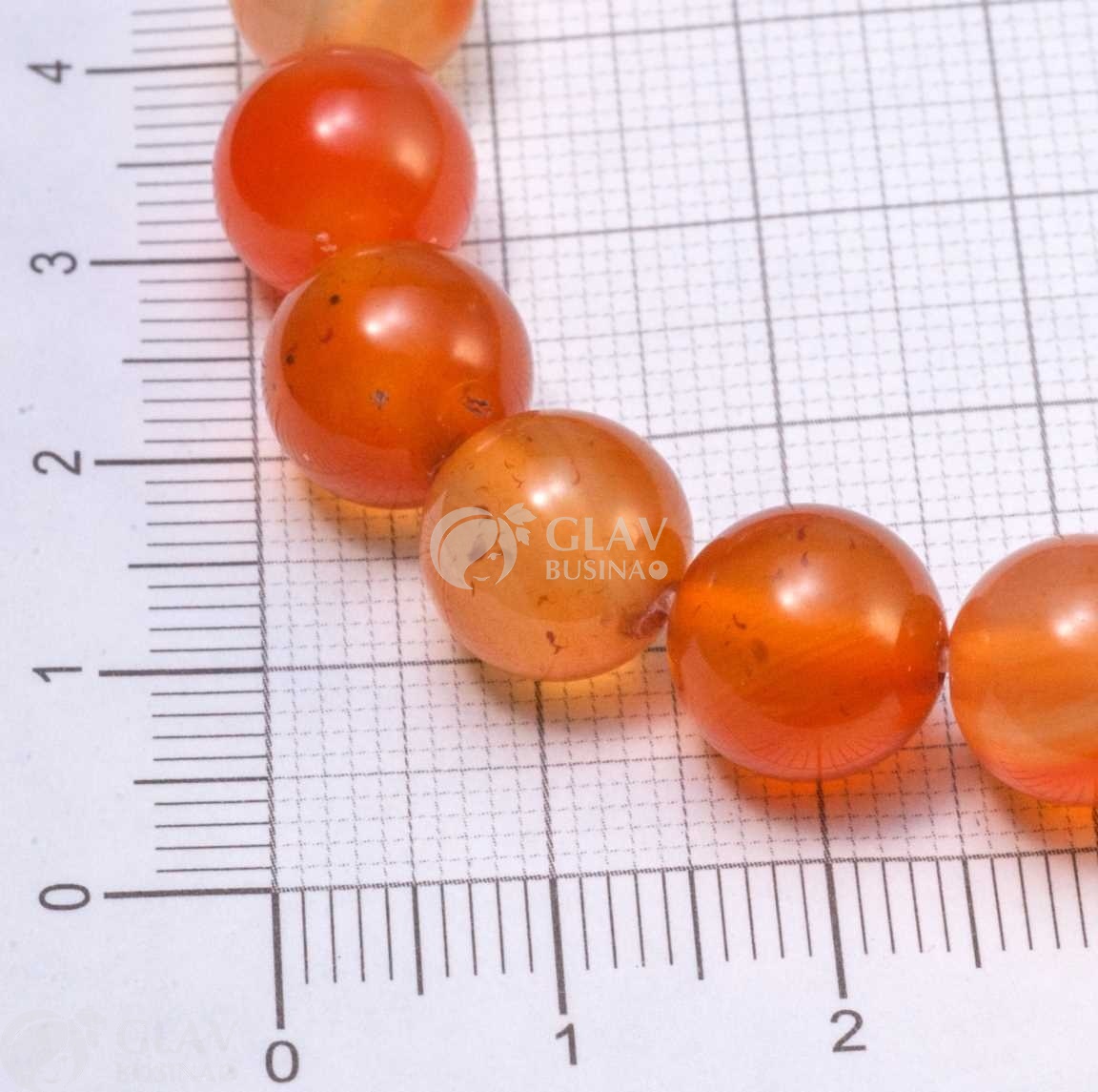 ОПТ (100 бусин) Красный агат прозрачный, гладкие полированные бусины, шар, р-р 10мм, отв. 1мм.