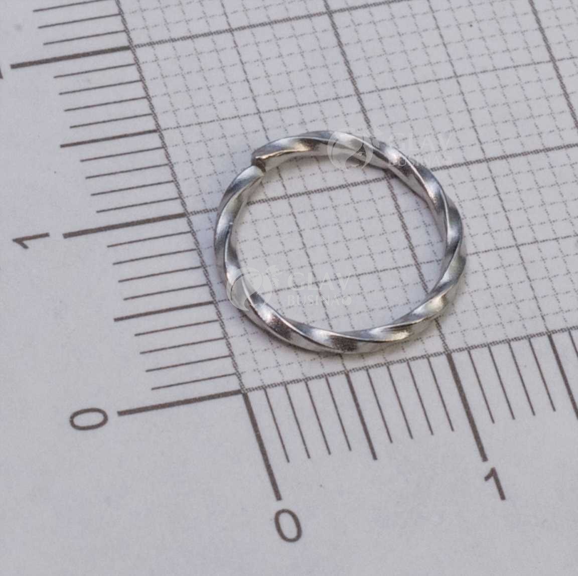 Колечки-коннекторы из хирургической стали, витые, 12х1.2мм.