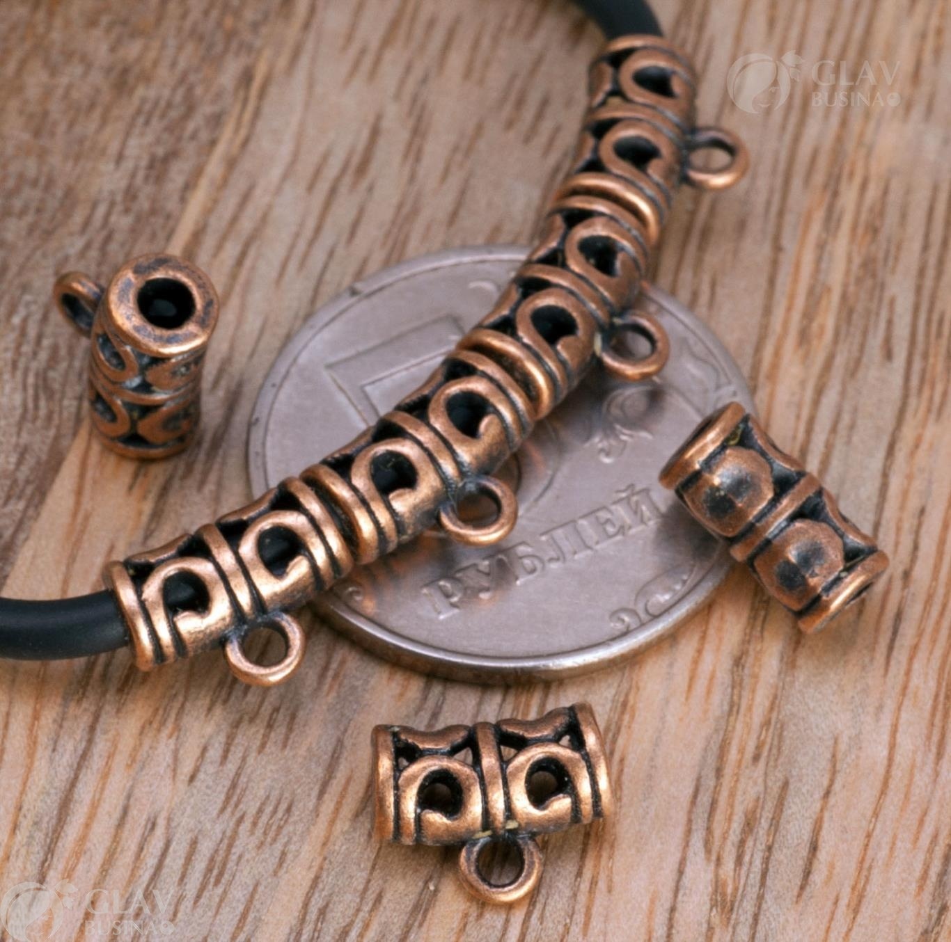 ОПТ (90 шт) Держатель кулона, р-р 11.5х5.5х8.5мм, отв-я 2.6 и 1.8 мм, сплав, цвет медь.
