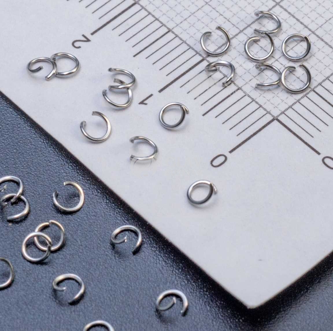 Соединительные колечки из хирургической стали, р-р 3х0.4 мм, долговечные.