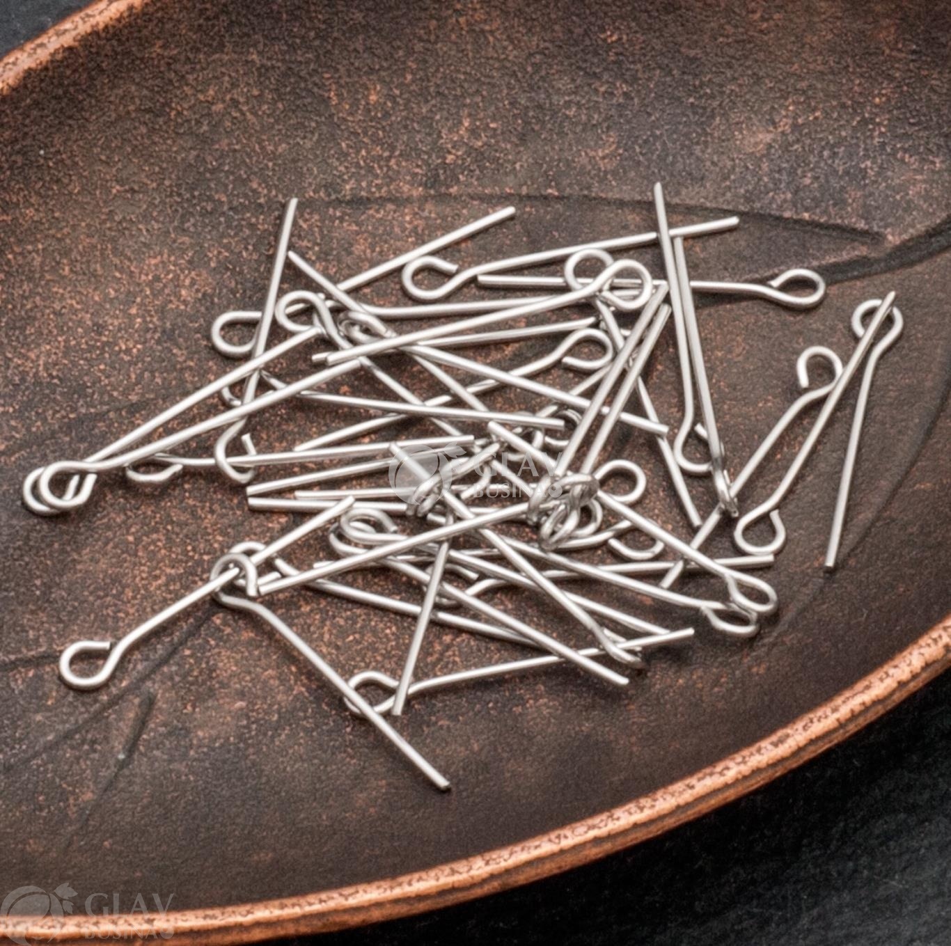 ОПТ (2500 шт) Пины с ушком из долговечной хирургической стали, р-р 20х0.6мм, отв-е 2мм