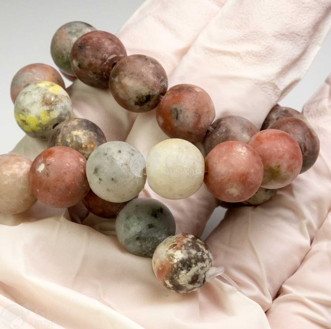 ОПТ (20 бусин) Матовые бусины из мрамора и кунжутной яшмы, диам. 10мм, отв-е 1мм.