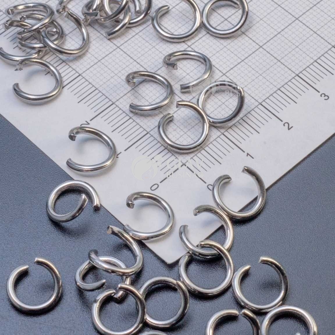 ОПТ (100 шт) Соединительные колечки из хирургической стали, р-р 10х1.5 мм, долговечные.