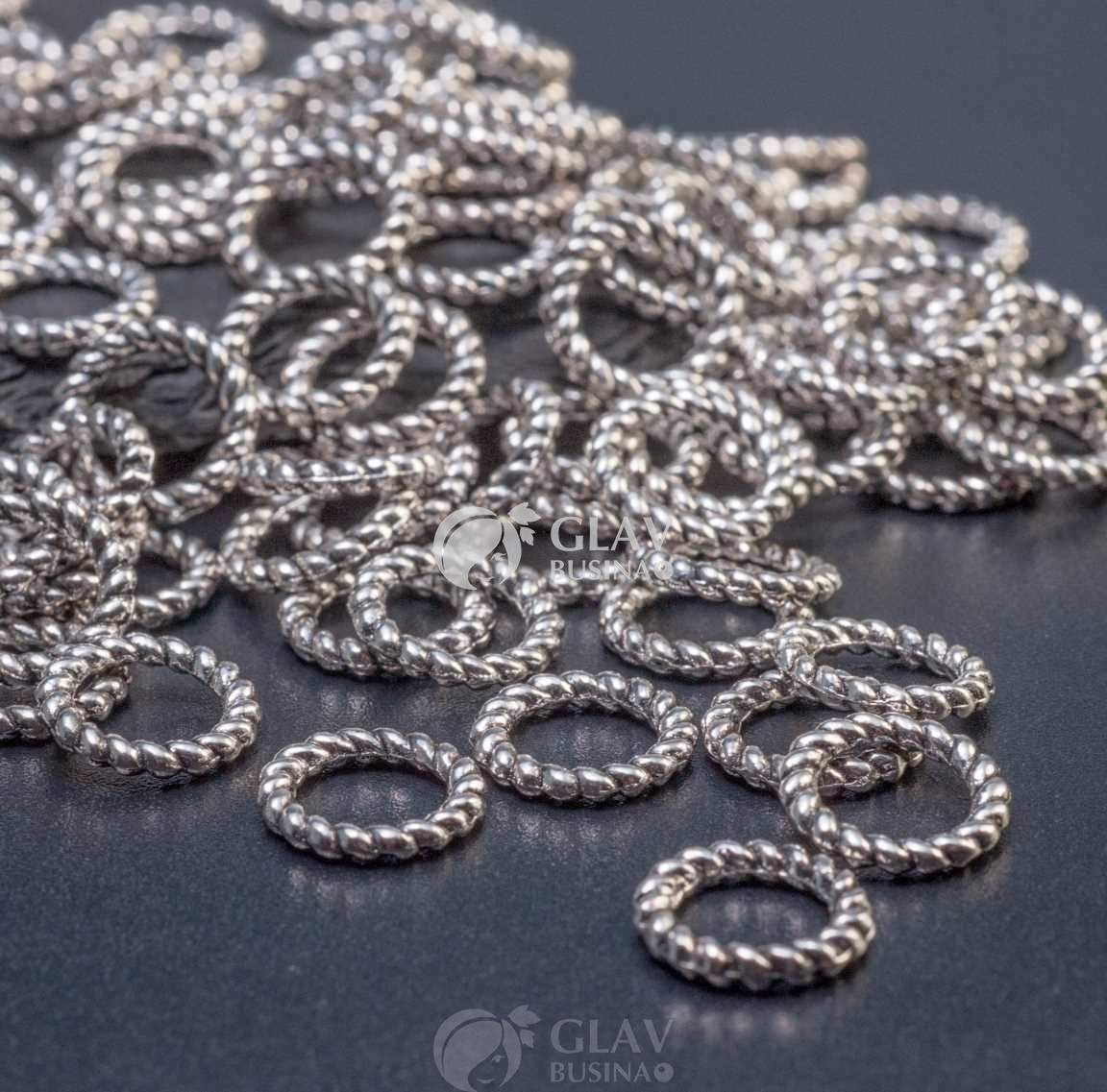 ОПТ (10 упак) Колечки-коннекторы неразъемные, р-р 9.5х1.5мм, отв-е 6мм, цена за 10шт.