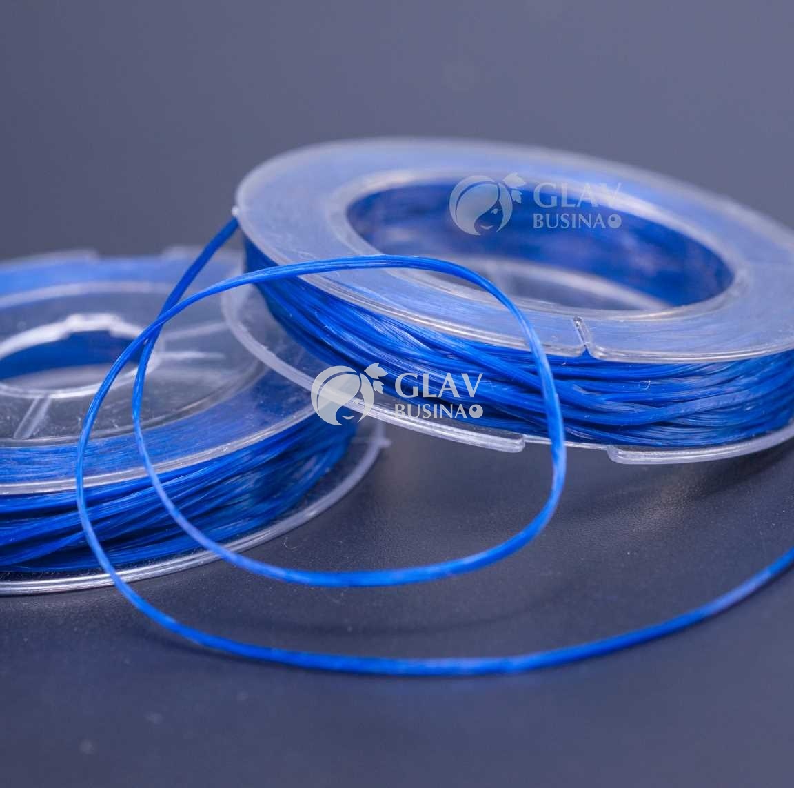 Браслетная резинка (спандекс) на катушке, диам 0,45мм, длина ок. 9м, цвет индиго.