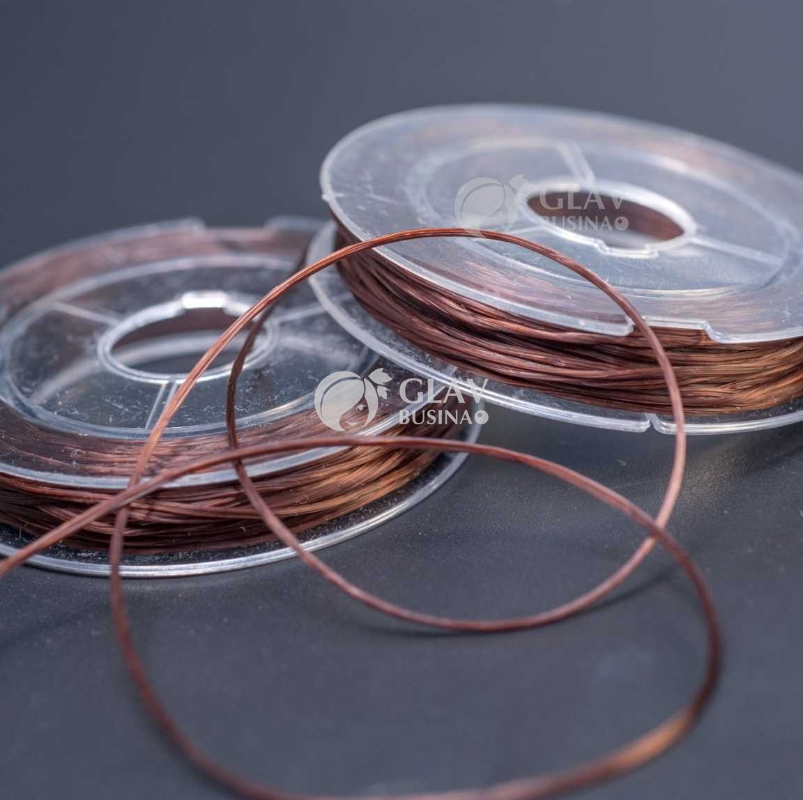 Браслетная резинка (спандекс) на катушке, диам 0,45мм, длина ок. 9м, цвет шоколад.