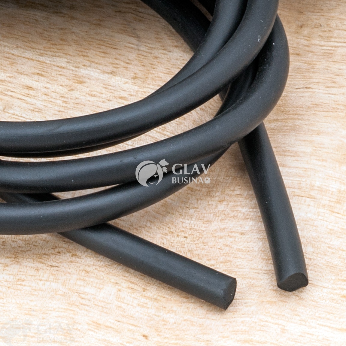 ОПТ (2500 См) Шнур каучуковый без отверстия, цвет черный, матовый, эластичный, 5мм.