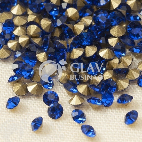 ОПТ (50 упак) Стразы ювелирные, хрусталь, цвет королевский синий, ss5 (1.8мм), в упаковке 50шт.