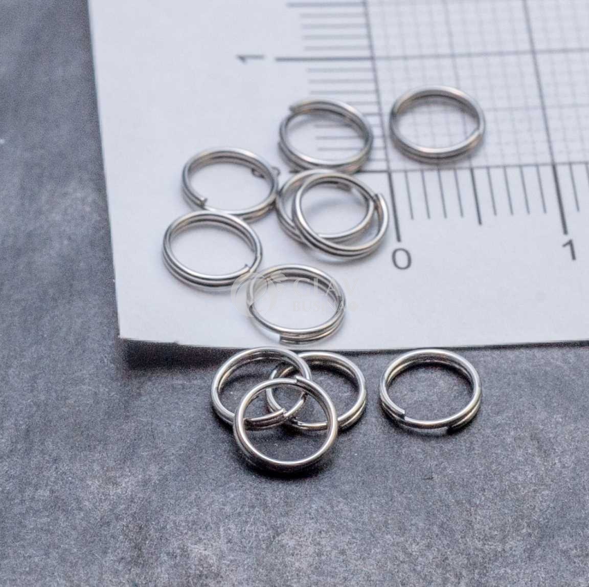 Двойные соединительные колечки из хирургической стали, р-р 6х0.5мм.