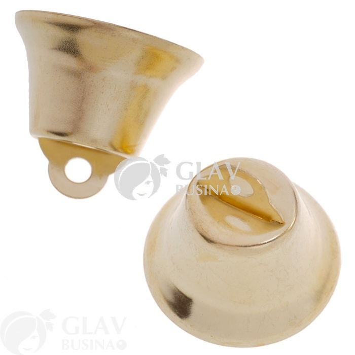 ОПТ (100 шт) Колокольчик звонкий, цвет золотой с язычком, р-р 26х22мм.