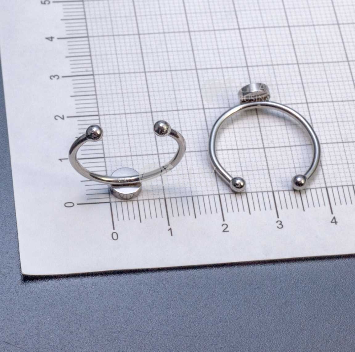 Основа кольца, сеттинг 4 мм с толстым бортиком, универсальный размер, нержавеющая сталь.