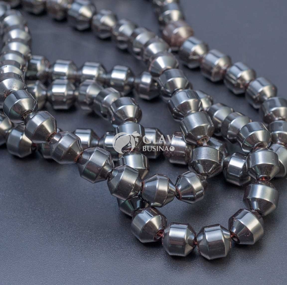 ОПТ (100 бусин) Бусина немагнитного гематита, большой фонарик, р-р 8х8мм, отв 1мм.