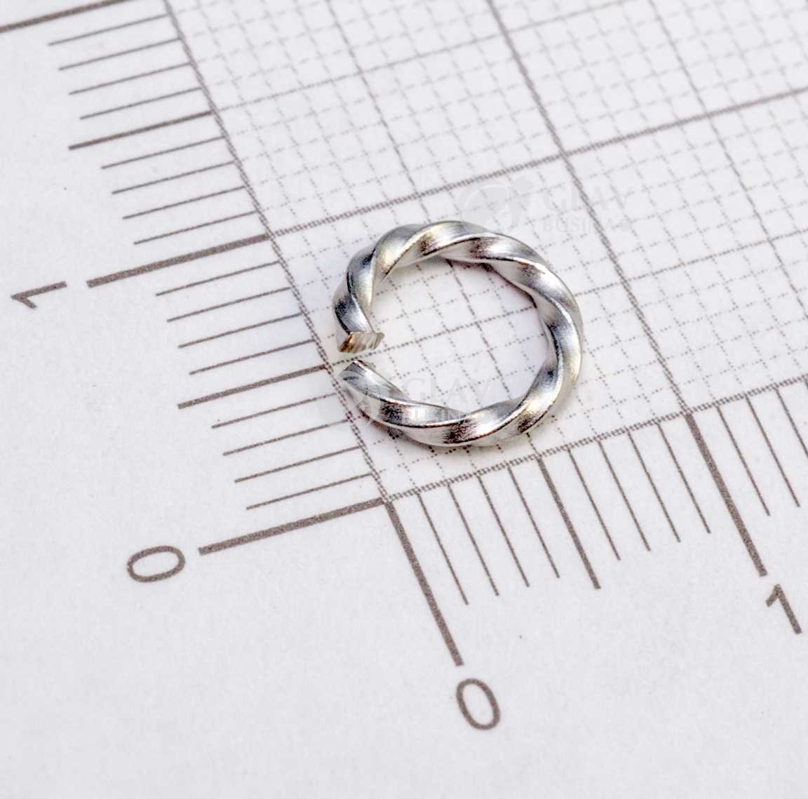 Колечки-коннекторы из хирургической стали, витые, 8х1.2мм.