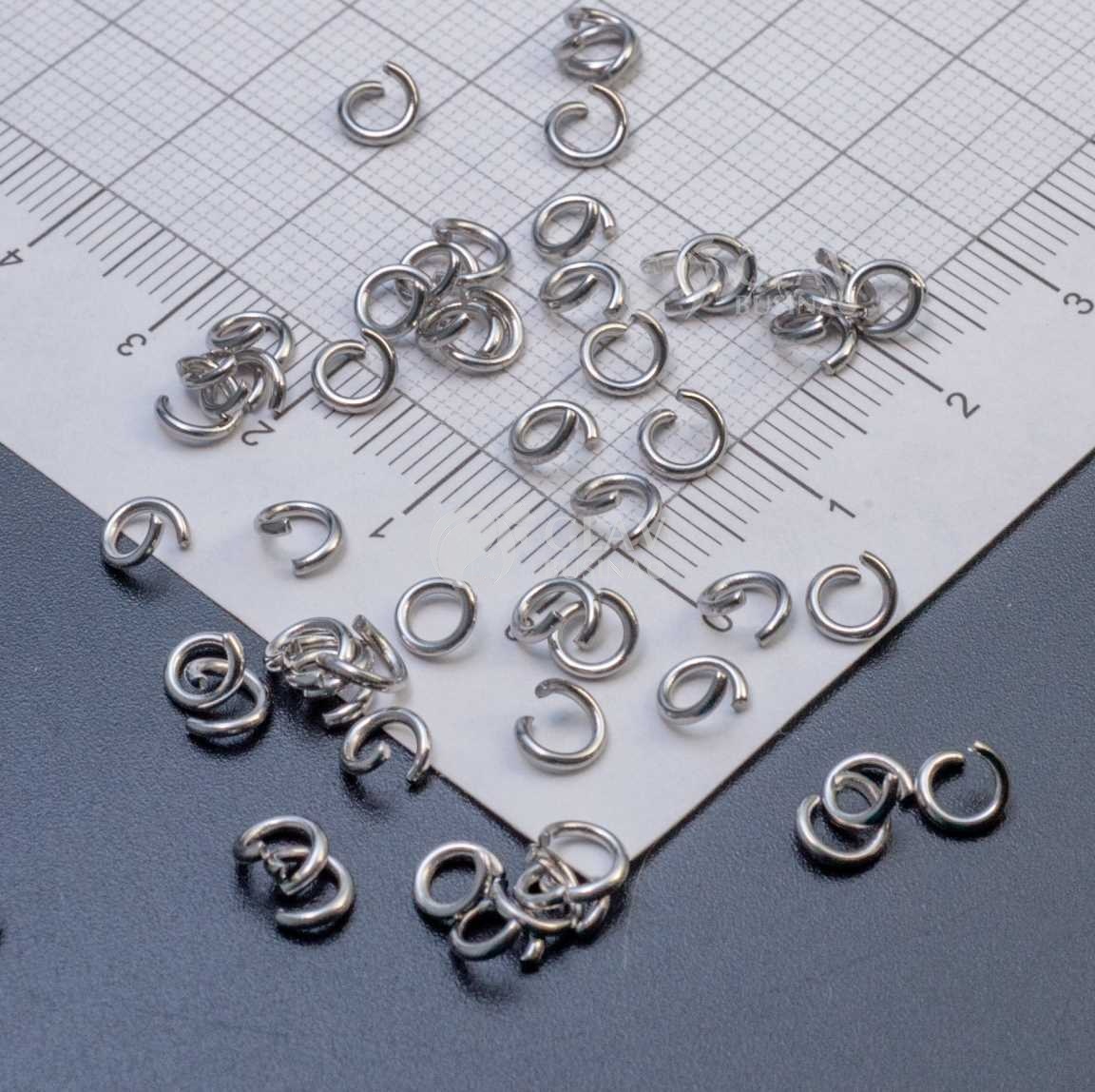 Соединительные колечки из хирургической стали, р-р 5х0.7 мм, долговечные.