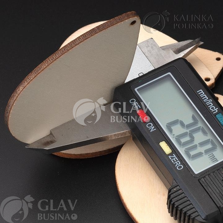 ОПТ (100 шт) Деревянные заготовки под роспись и декупаж в форме капли, р-р 60х45х2.5мм, отв-е 2мм.