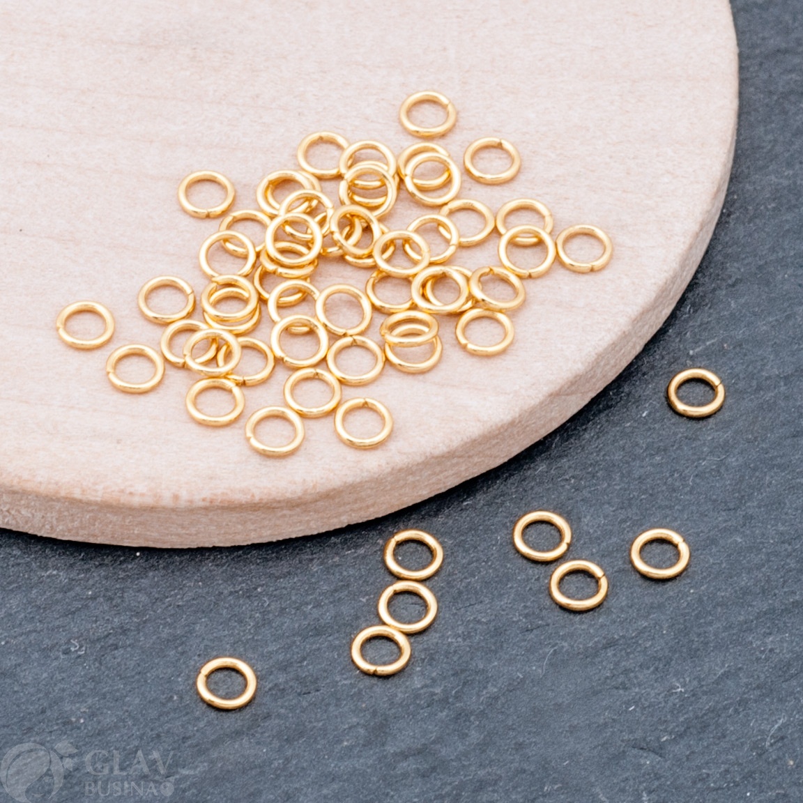 Колечки соединительные из хирургической стали, цвет золото, р-р 3х0,5мм, долговечное покрытие.