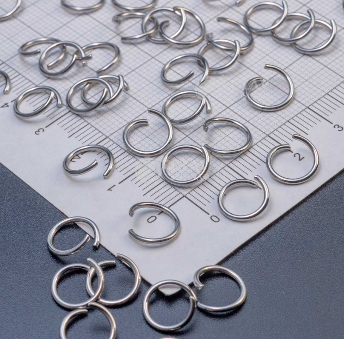 Соединительные колечки из хирургической стали, р-р 9х1 мм, долговечные.