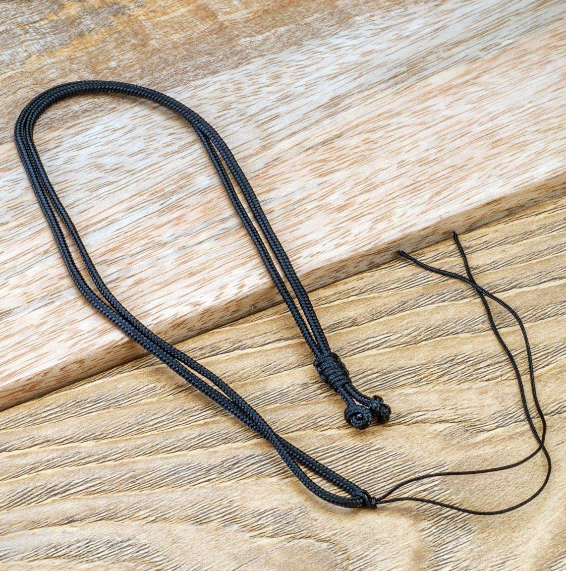 Основа для колье из черного полиэстрового шнура, шнур 2,5мм х 62см, плетеная стоперная бусина, бейл-ниточка.