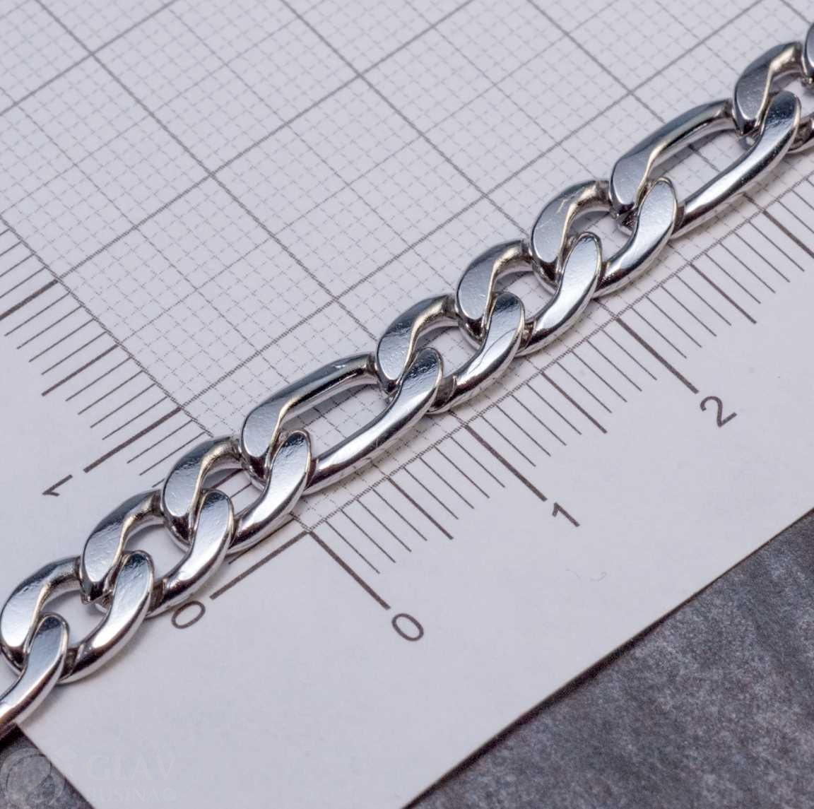 Цепочка 9х6х1.5мм, 12х6х1.5мм, твист плоский с переменной длиной звена, не паяная, нерж. сталь, цвет стальной, катушка 3 м.