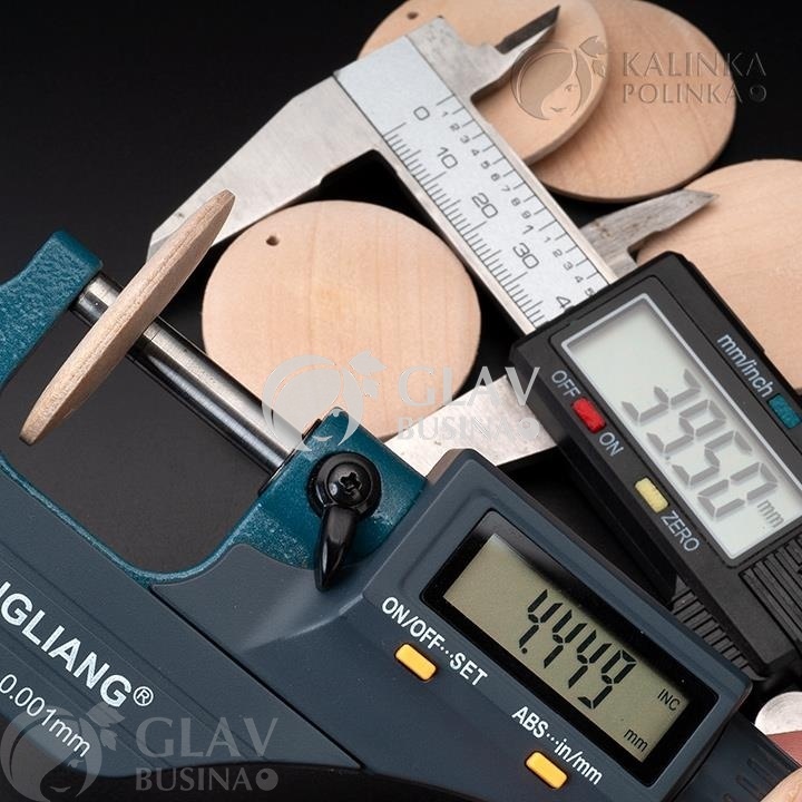 ОПТ (100 шт) Деревянные заготовки из бука для кулонов, новогодних украшений и бижутерии, выпуклые, р-р 39х5.5мм, отв-е 2мм.