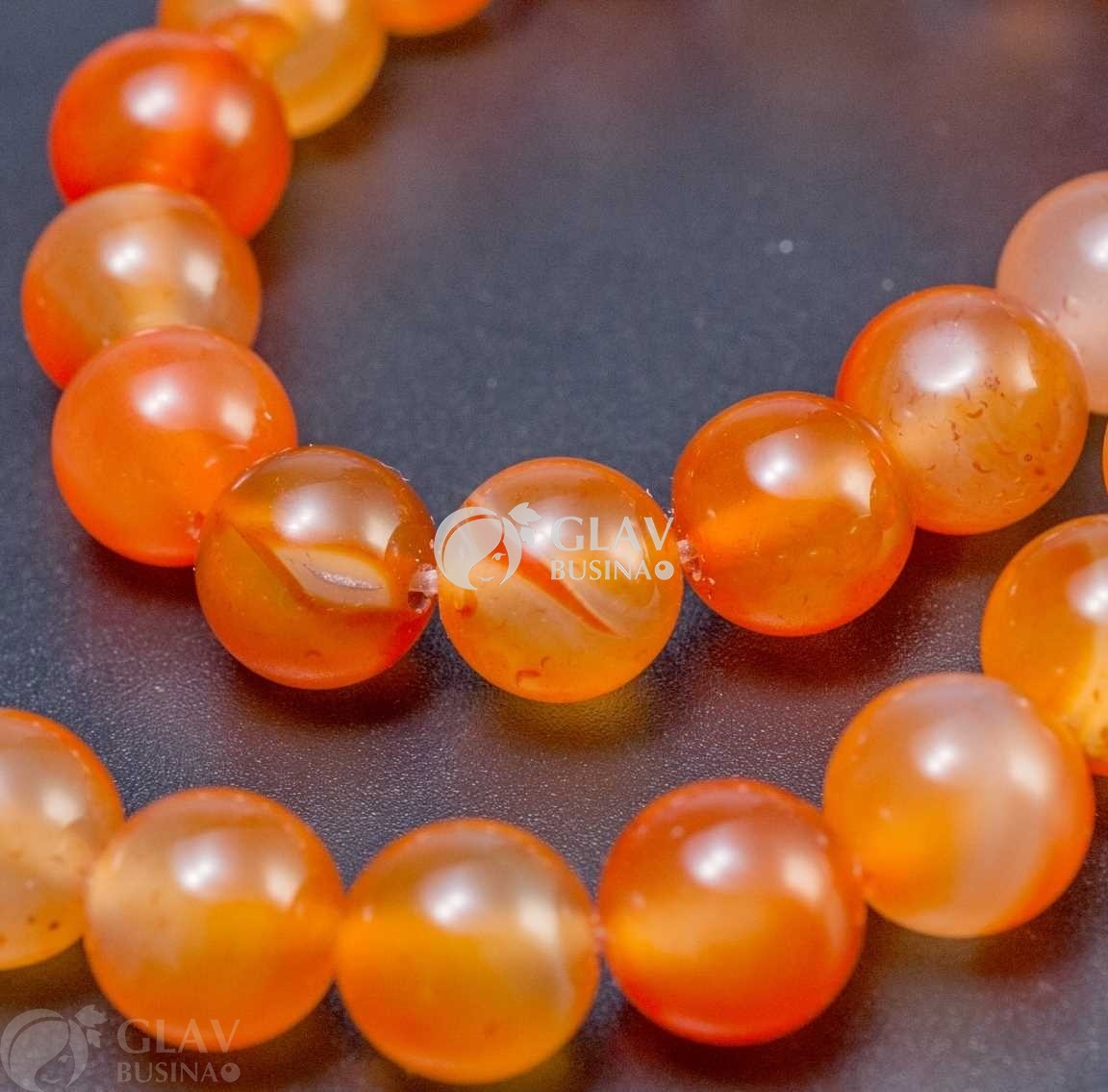 ОПТ (100 бусин) Красный агат прозрачный, гладкие полированные бусины, шар, р-р 10мм, отв. 1мм.