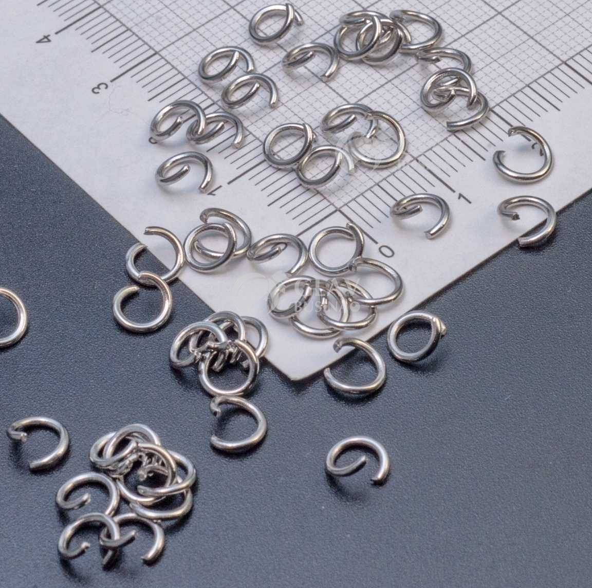 Соединительные колечки из хирургической стали, р-р 6х0.9 мм, долговечные.