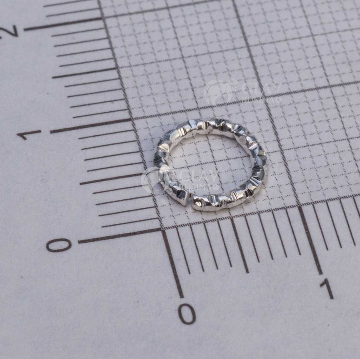 Колечки-коннекторы с насечками, 8х1.2 мм, закрытые железные,цвет серебро.