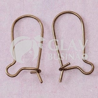 ОПТ (50 упак) Швензы-петли из латуни, цвет бронза, 16х9х0.7мм, упак. 2 пары.