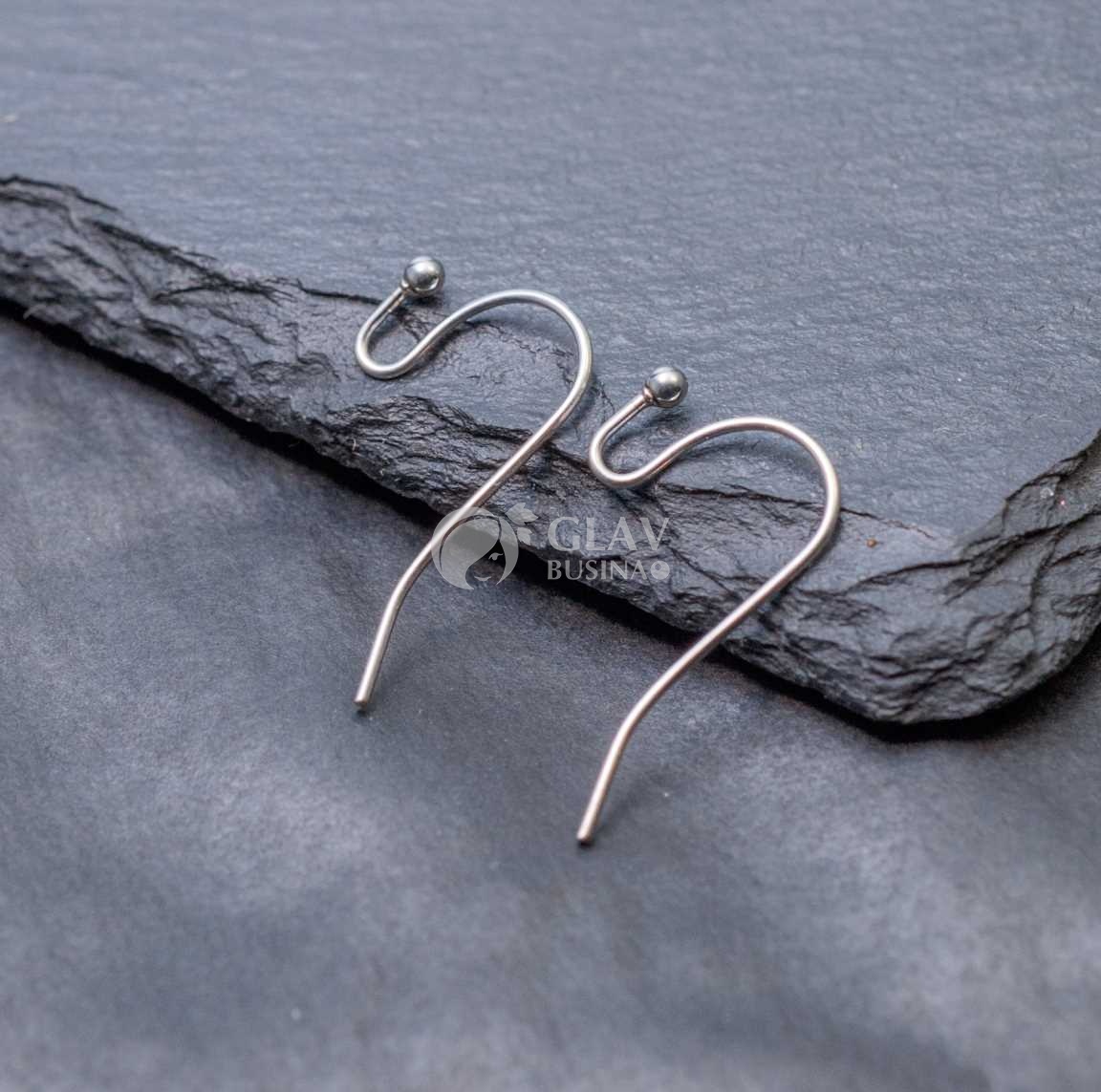 Швензы-крючки, р-р 21х6х1мм, диам шарика 2мм, долговечные, хирургическая сталь.