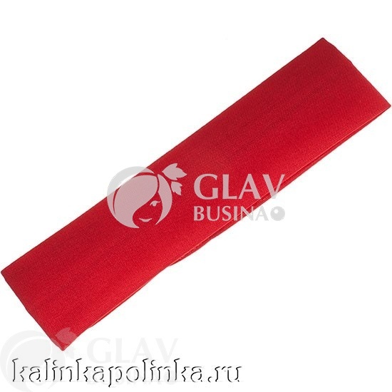 ОПТ (100 шт) Повязка на голову, р-р 20х5см, цвет красный, в упаковке 1шт.