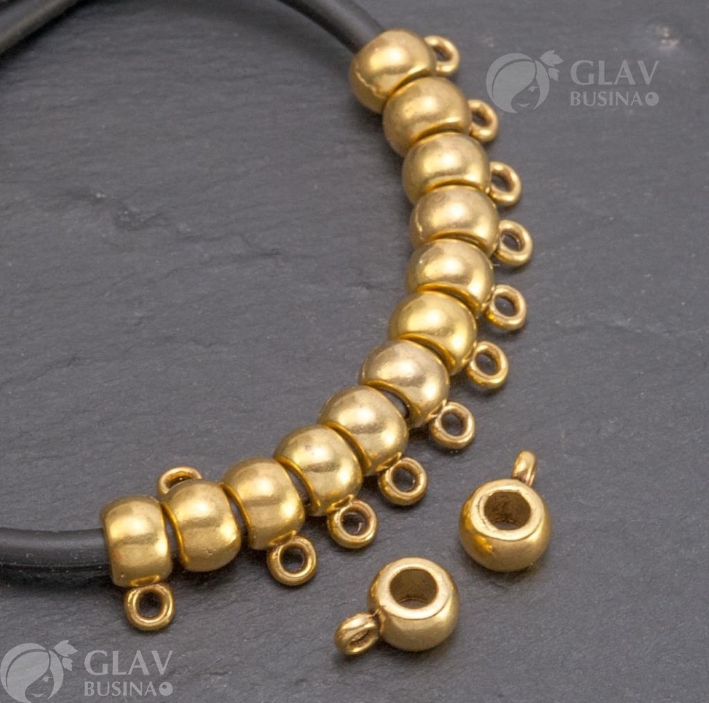 ОПТ (200 шт) Бейл для подвески, р-р 4х6х9мм, отв-я 3 и 1.4 мм, сплав, цвет античное золото.