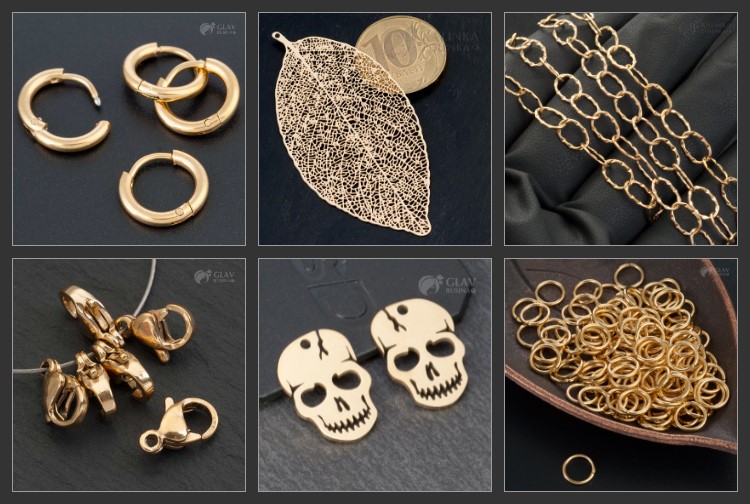 Примеры фурнитуры из медицинского золота