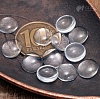Кабошоны стеклянные, прозрачные, круглые, р-р 9.5-10х3.5мм.