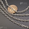 Цепочка твист железная, изогнутая, р-р 5х4х0.9мм, цвет платина.