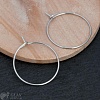 Серьги-кольца из хирургической стали, диаметр 20мм, толщина 0.7мм.
