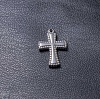 Крестик объемный, литая подвеска из хирургической стали, двусторонняя, 20х13мм, отв. 1,2мм.