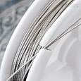Ювелирный тросик (ланка) на катушке, диам. 0.8мм, длина ок. 12м, цвет платина