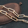 Цепочка крупная текстурированная, цвет light gold, железная, 21х8.5х2мм, 5 метров на катушке.