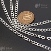 Цепочка твист железная, р-р 5.3х3.8х0.9мм, цвет серебро.