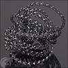 Ювелирная сетка (регилин), цвет черный с серебряной нитью, диаметр 4мм, в упаковке 3 метра.