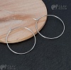 Серьги-кольца из хирургической стали, диаметр 25мм, толщина 0.7мм.