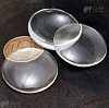 Кабошоны стеклянные, прозрачные, круглые, р-р 29.5-30х6мм.