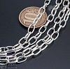 Цепочка железная текстурированная, звено 8х5х1.2мм, якорное плетение, цвет серебро. 1 метр.