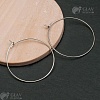 Серьги-кольца из хирургической стали, диаметр 30мм, толщина 0.7мм.